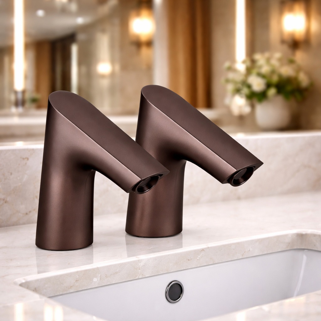 Fontana Sète oil rubbed bronze touchless sensor faucet and soap dispenser set (FS18258)